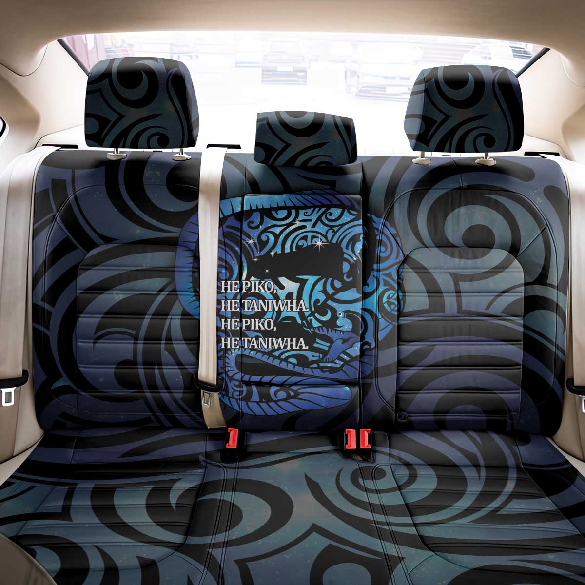 Tuna Eel New Zealand Matariki Back Car Seat Cover He Piko He Taniwha Maori Pattern