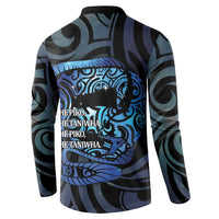 Tuna Eel New Zealand Matariki Button Sweatshirt He Piko He Taniwha Maori Pattern