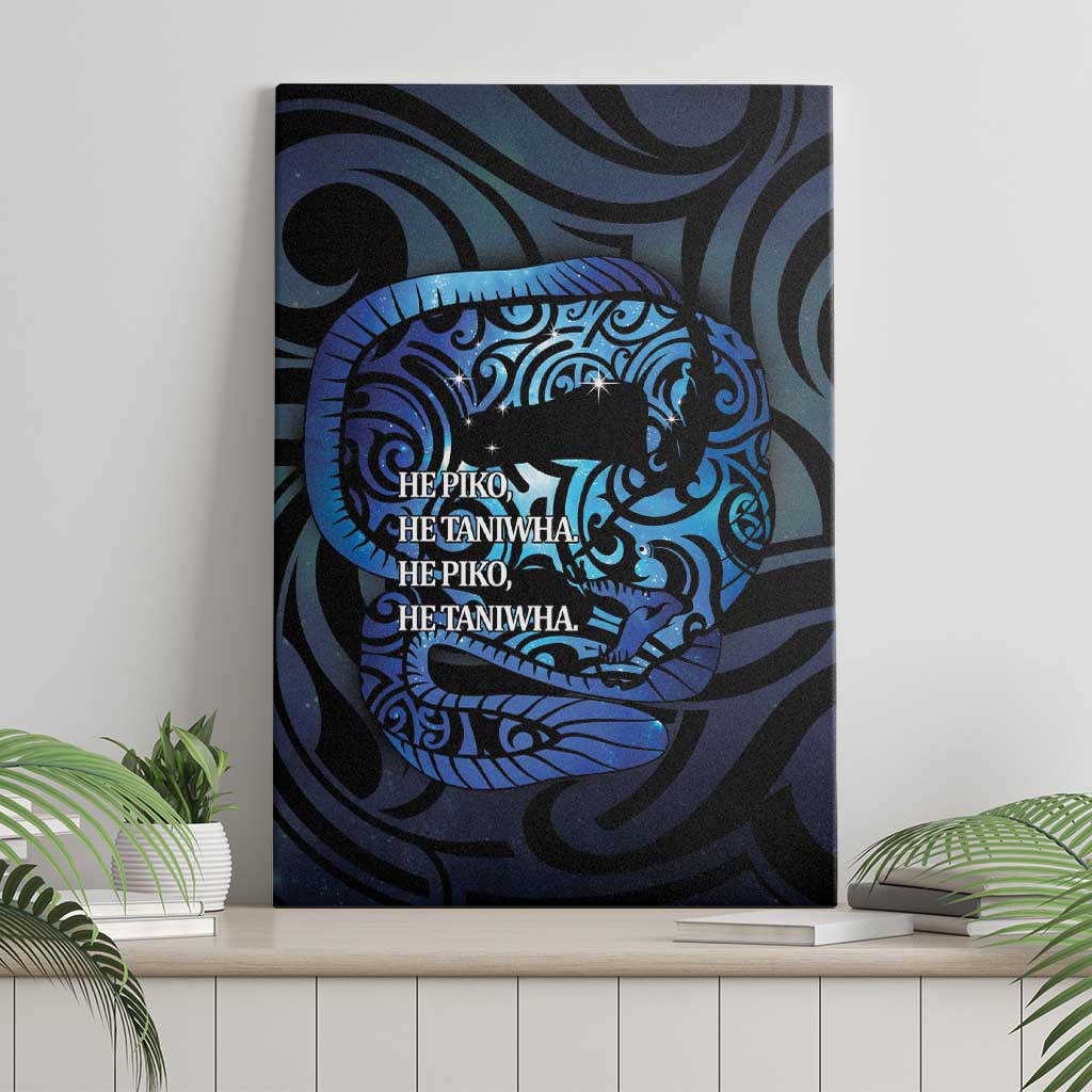 Tuna Eel New Zealand Matariki Canvas Wall Art He Piko He Taniwha Maori Pattern