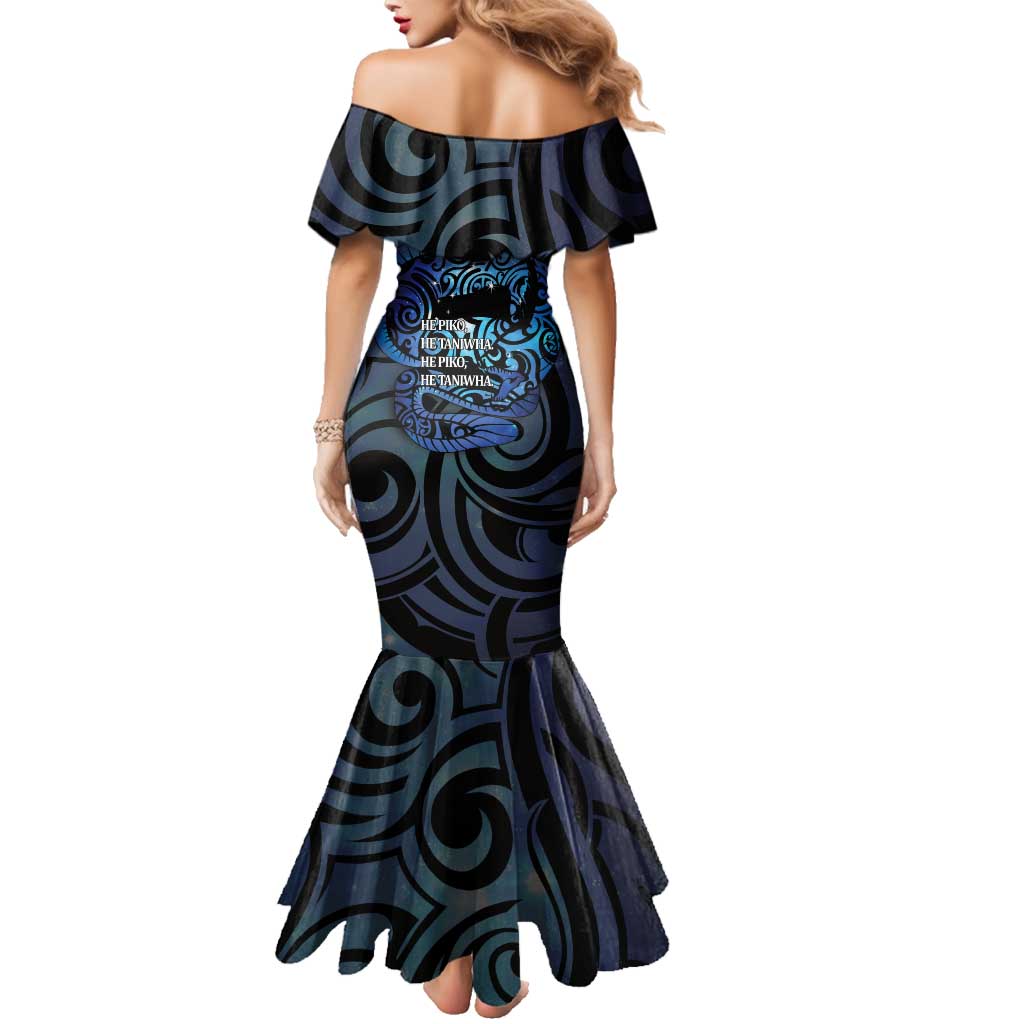Tuna Eel New Zealand Matariki Family Matching Mermaid Dress and Hawaiian Shirt He Piko He Taniwha Maori Pattern LT14 - Polynesian Pride
