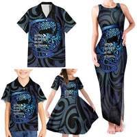 Tuna Eel New Zealand Matariki Family Matching Tank Maxi Dress and Hawaiian Shirt He Piko He Taniwha Maori Pattern LT14 - Polynesian Pride