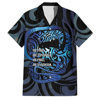 Tuna Eel New Zealand Matariki Family Matching Tank Maxi Dress and Hawaiian Shirt He Piko He Taniwha Maori Pattern LT14 Dad's Shirt - Short Sleeve Purple - Polynesian Pride