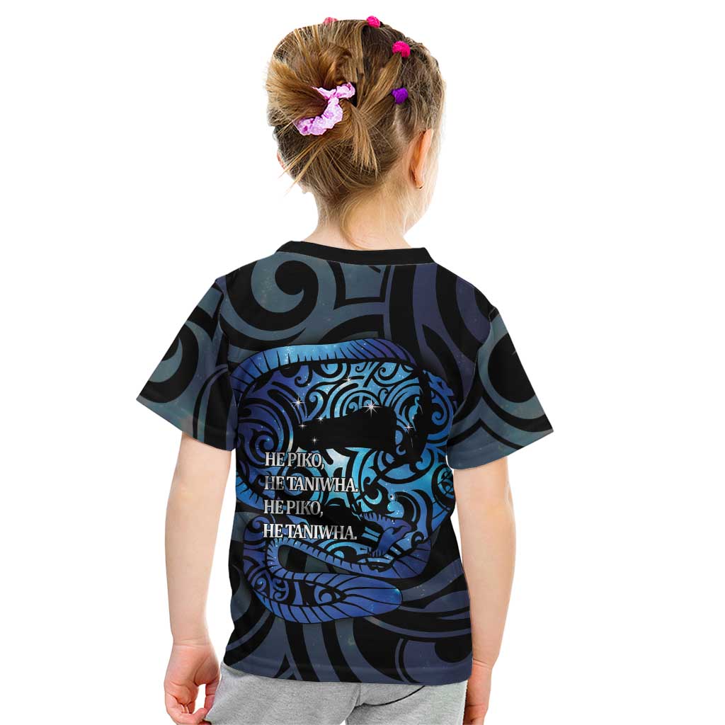 Tuna Eel New Zealand Matariki Kid T Shirt He Piko He Taniwha Maori Pattern