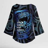 Tuna Eel New Zealand Matariki Kimono Sleeve Blouse He Piko He Taniwha Maori Pattern