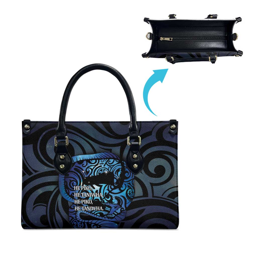 Tuna Eel New Zealand Matariki Leather Bag He Piko He Taniwha Maori Pattern