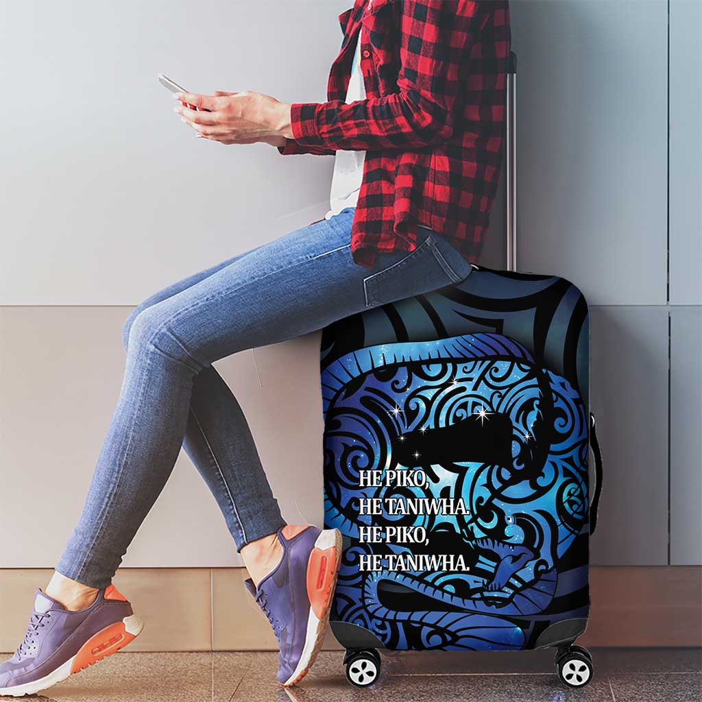 Tuna Eel New Zealand Matariki Luggage Cover He Piko He Taniwha Maori Pattern