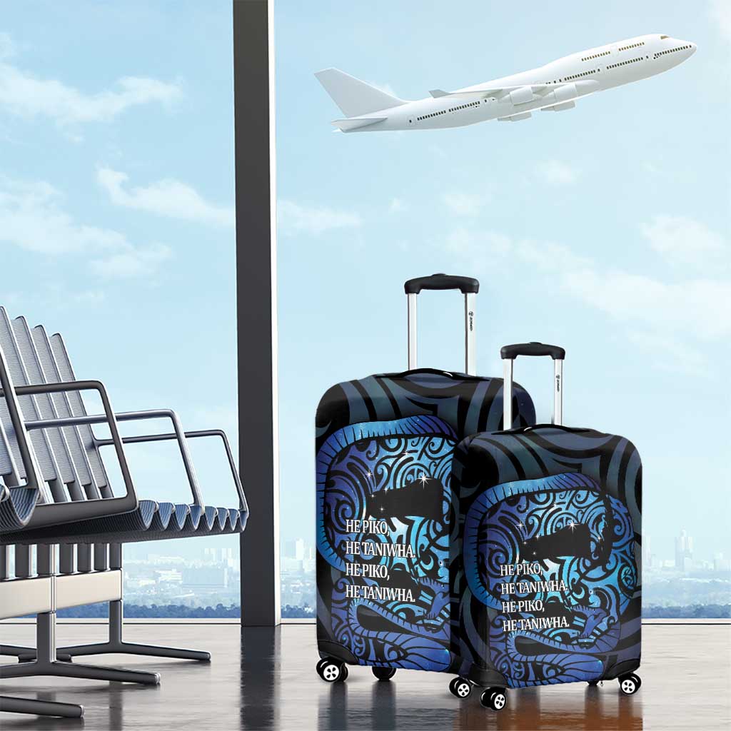 Tuna Eel New Zealand Matariki Luggage Cover He Piko He Taniwha Maori Pattern