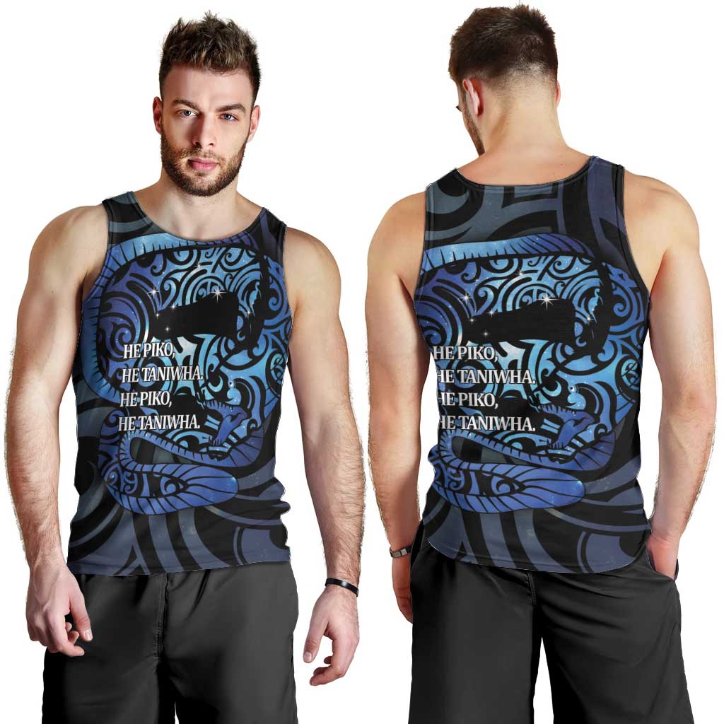 Tuna Eel New Zealand Matariki Men Tank Top He Piko He Taniwha Maori Pattern