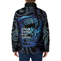 Tuna Eel New Zealand Matariki Padded Jacket He Piko He Taniwha Maori Pattern