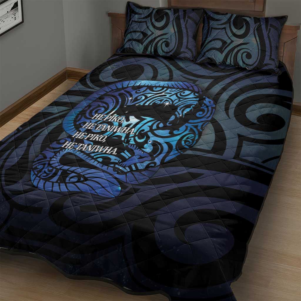 Tuna Eel New Zealand Matariki Quilt Bed Set He Piko He Taniwha Maori Pattern