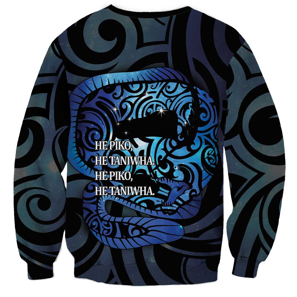 Tuna Eel New Zealand Matariki Sweatshirt He Piko He Taniwha Maori Pattern
