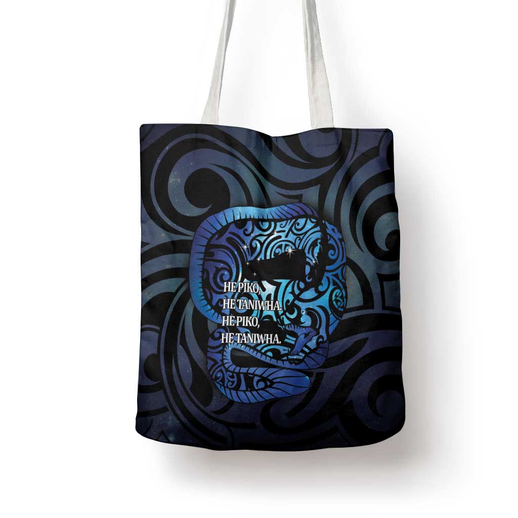 Tuna Eel New Zealand Matariki Tote Bag He Piko He Taniwha Maori Pattern