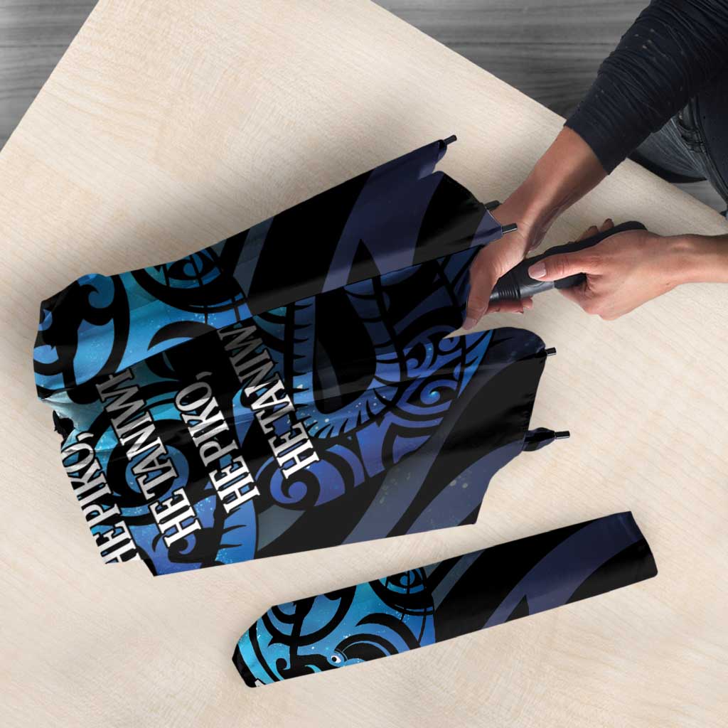Tuna Eel New Zealand Matariki Umbrella He Piko He Taniwha Maori Pattern