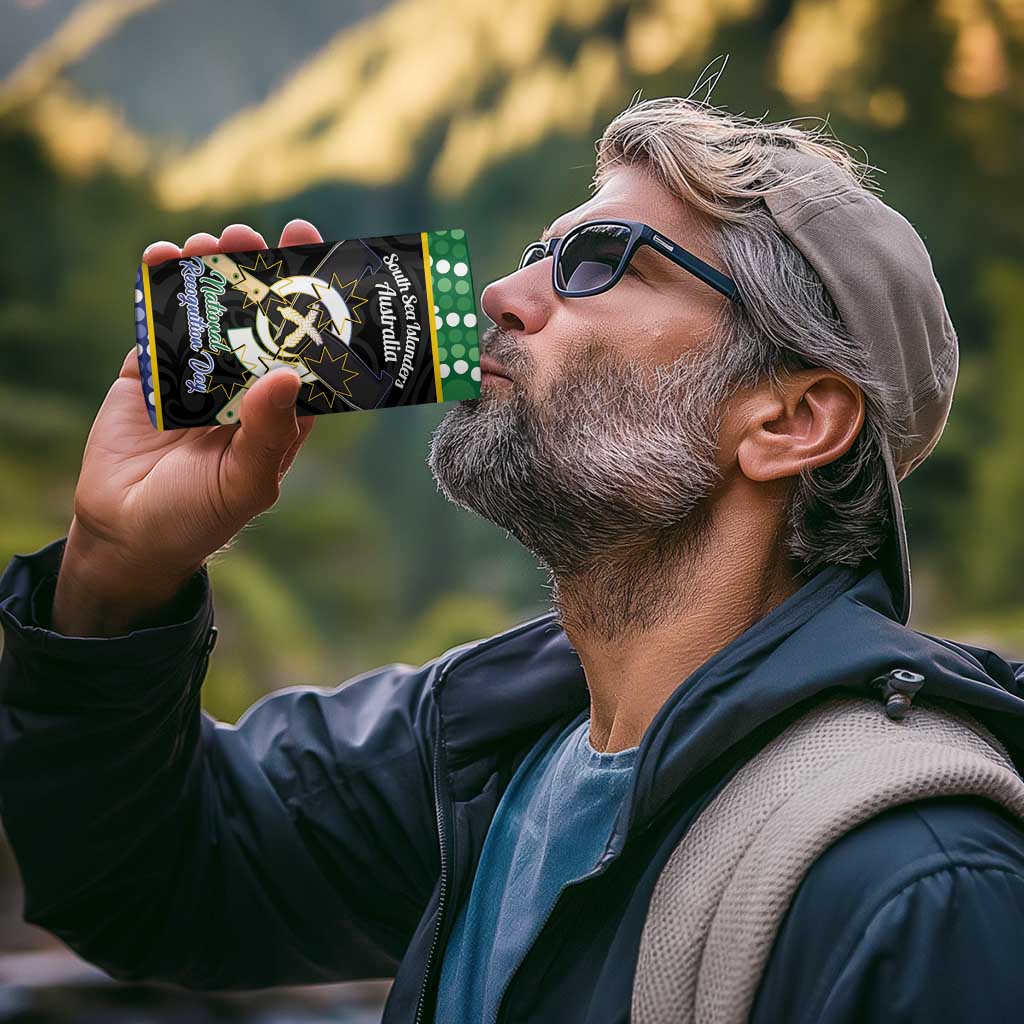 Personalised South Sea Islanders National Recognition Day 4 in 1 Can Cooler Tumbler Australia Aboriginal Vanuatu Pig Tusk