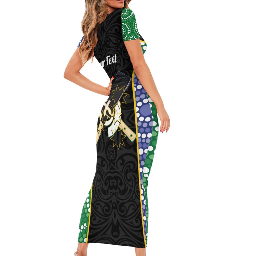Personalised South Sea Islanders National Recognition Day Family Matching Short Sleeve Bodycon Dress and Hawaiian Shirt Australia Aboriginal Vanuatu Pig Tusk LT14 - Polynesian Pride