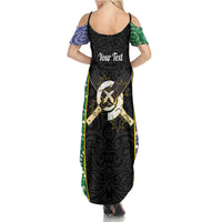 Personalised South Sea Islanders National Recognition Day Family Matching Summer Maxi Dress and Hawaiian Shirt Australia Aboriginal Vanuatu Pig Tusk LT14 - Polynesian Pride