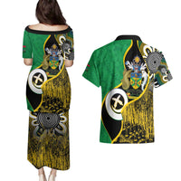 Australian South Sea Islanders National Recognition Day Couples Matching Puletasi and Hawaiian Shirt Solomon Islands And Vanuatu Culture LT14 - Polynesian Pride