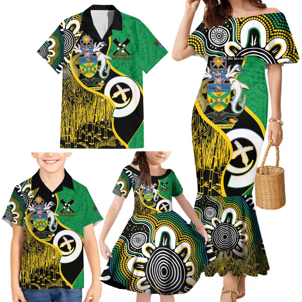 Australian South Sea Islanders National Recognition Day Family Matching Mermaid Dress and Hawaiian Shirt Solomon Islands And Vanuatu Culture LT14 - Polynesian Pride