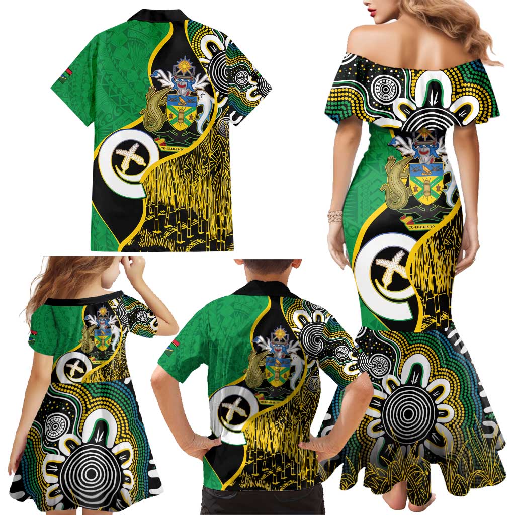 Australian South Sea Islanders National Recognition Day Family Matching Mermaid Dress and Hawaiian Shirt Solomon Islands And Vanuatu Culture LT14 - Polynesian Pride