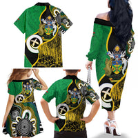 Australian South Sea Islanders National Recognition Day Family Matching Off The Shoulder Long Sleeve Dress and Hawaiian Shirt Solomon Islands And Vanuatu Culture LT14 - Polynesian Pride