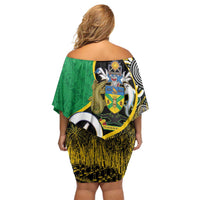 Australian South Sea Islanders National Recognition Day Family Matching Off Shoulder Short Dress and Hawaiian Shirt Solomon Islands And Vanuatu Culture LT14 - Polynesian Pride