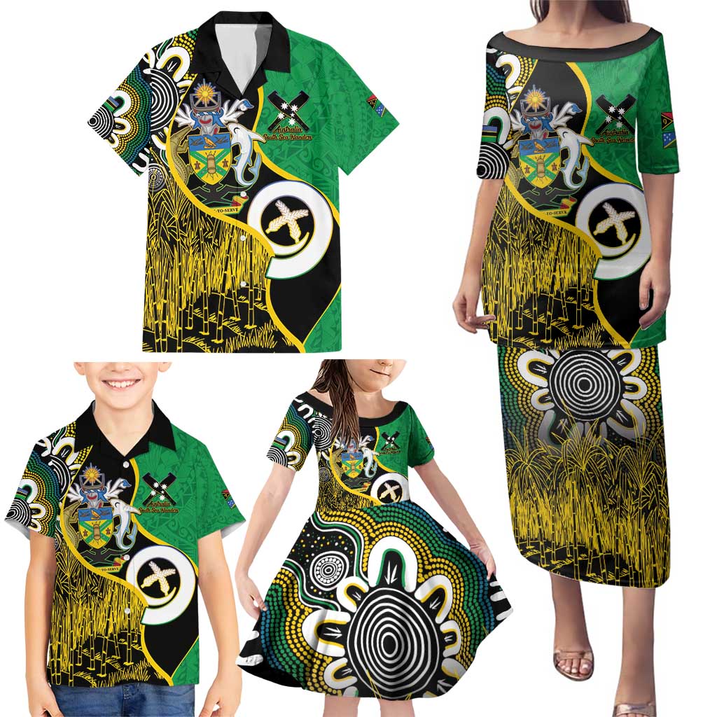 Australian South Sea Islanders National Recognition Day Family Matching Puletasi and Hawaiian Shirt Solomon Islands And Vanuatu Culture LT14 - Polynesian Pride