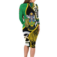 Australian South Sea Islanders National Recognition Day Long Sleeve Bodycon Dress Solomon Islands And Vanuatu Culture LT14 - Polynesian Pride