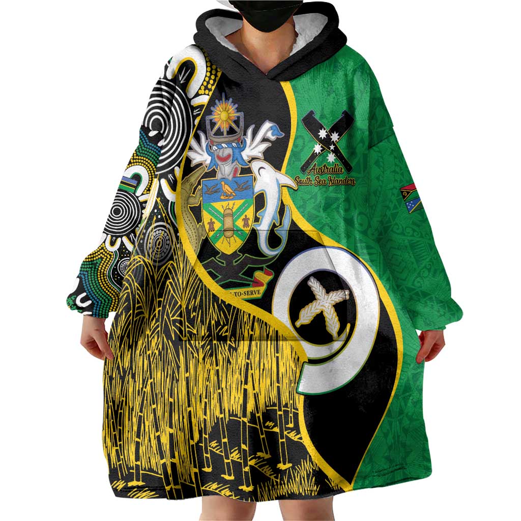 Australian South Sea Islanders National Recognition Day Wearable Blanket Hoodie Solomon Islands And Vanuatu Culture LT14 - Polynesian Pride