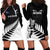 New Zealand Silver Fern Rugby Hoodie Dress All Black Go Champions Maori Pattern LT14