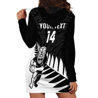 Personalised New Zealand Silver Fern Rugby Hoodie Dress All Black Go Champions Maori Pattern LT14 - Polynesian Pride