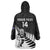 Personalised New Zealand Silver Fern Rugby Wearable Blanket Hoodie All Black Go Champions Maori Pattern LT14
