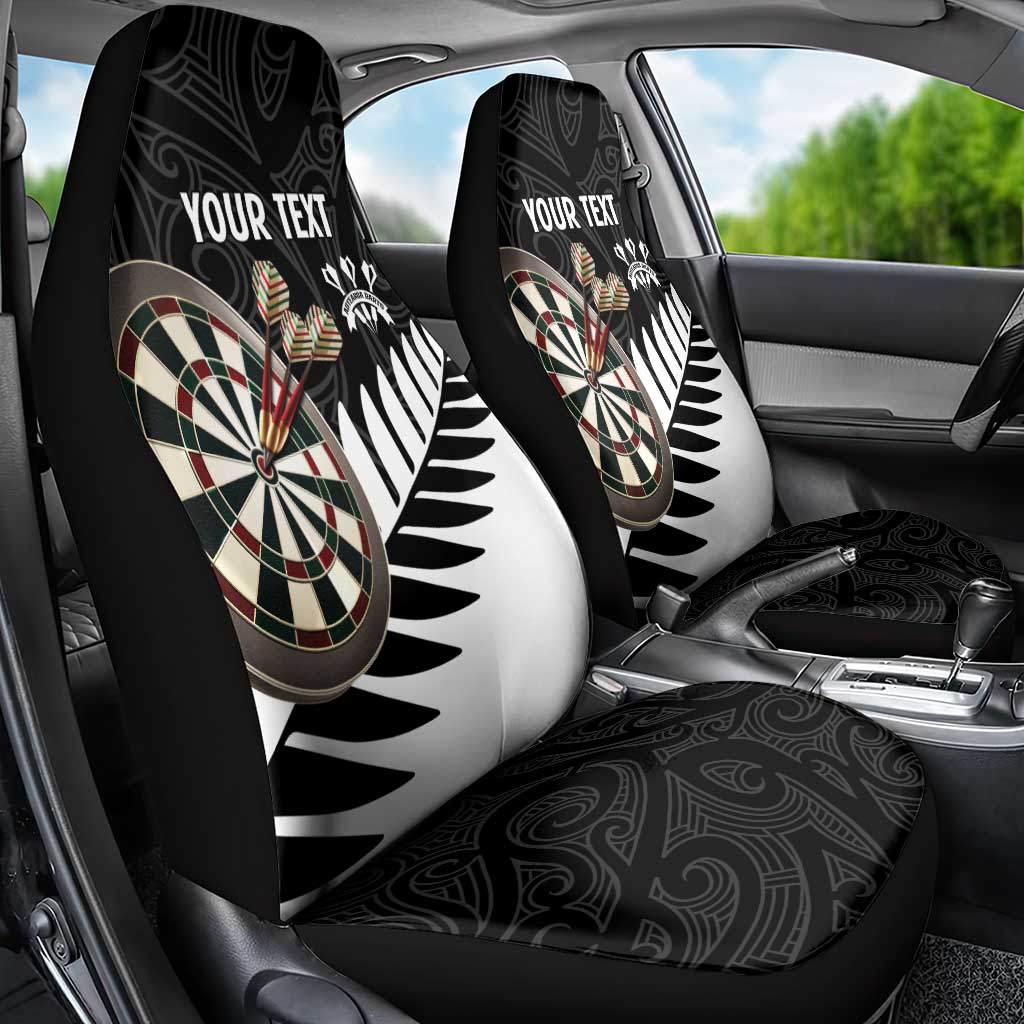 Personalised New Zealand Darts Car Seat Cover Silver Fern Aotearoa Maori Pattern LT14 - Polynesian Pride
