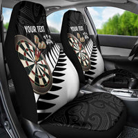 Personalised New Zealand Darts Car Seat Cover Silver Fern Aotearoa Maori Pattern LT14 - Polynesian Pride