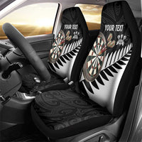 Personalised New Zealand Darts Car Seat Cover Silver Fern Aotearoa Maori Pattern LT14 - Polynesian Pride