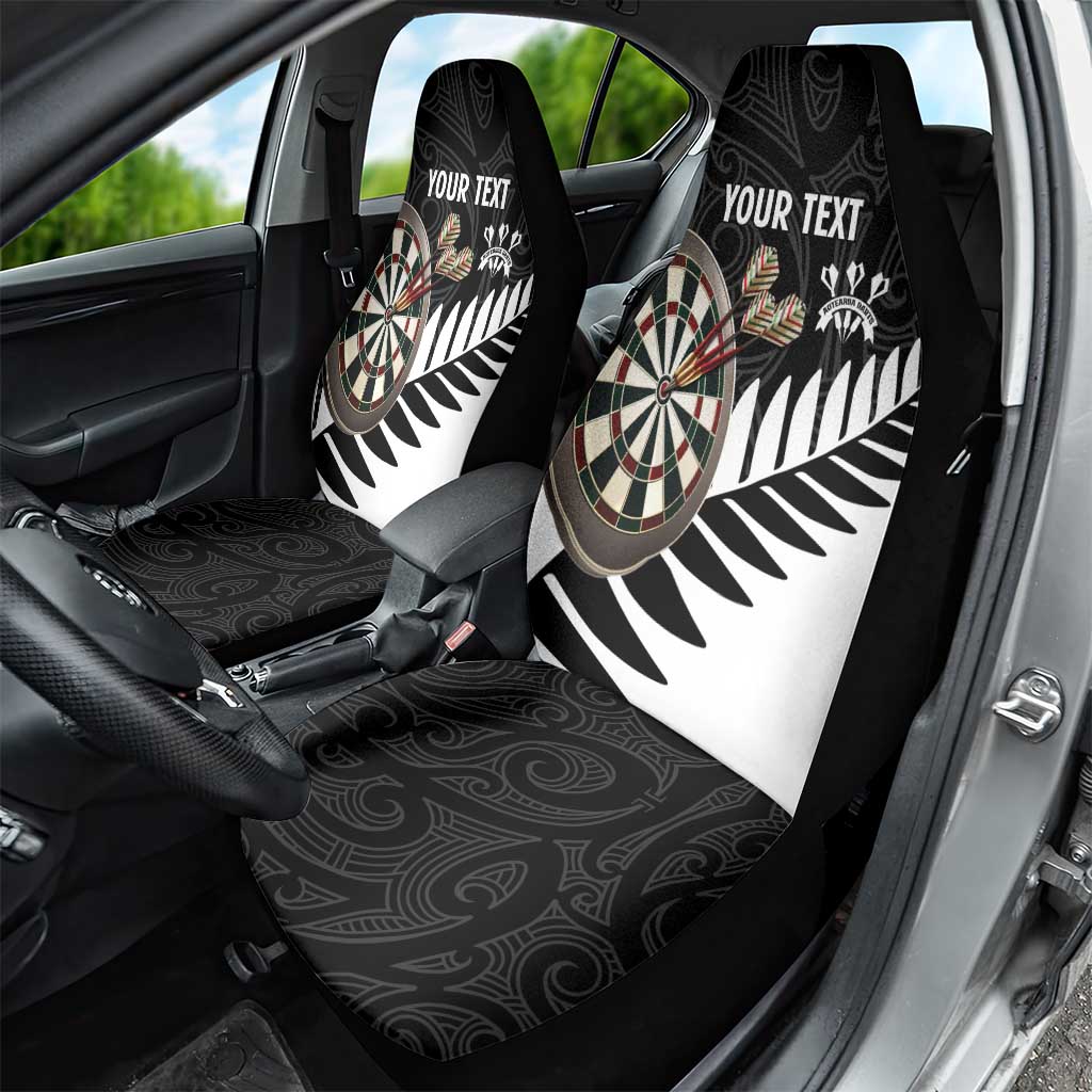 Personalised New Zealand Darts Car Seat Cover Silver Fern Aotearoa Maori Pattern LT14 - Polynesian Pride
