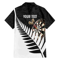 Personalised New Zealand Darts Family Matching Puletasi and Hawaiian Shirt Silver Fern Aotearoa Maori Pattern LT14 - Polynesian Pride