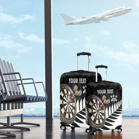 Personalised New Zealand Darts Luggage Cover Silver Fern Aotearoa Maori Pattern - Polynesian Pride