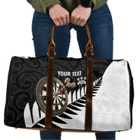 Personalised New Zealand Darts Travel Bag Silver Fern Aotearoa Maori Pattern - Polynesian Pride