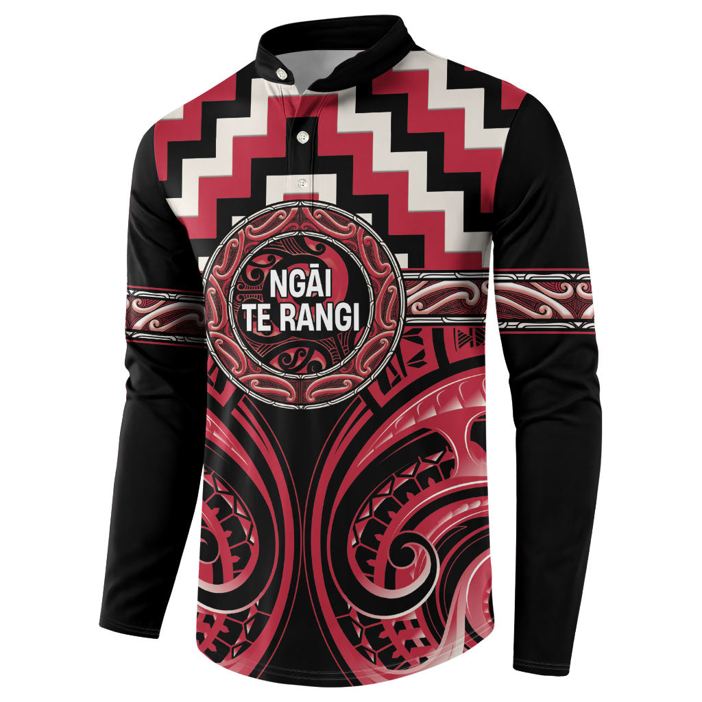 Aotearoa Ngai Te Rangi Personalised Button Sweatshirt Maori Iwi Poutama Puhoro Tattoo LT14 - Polynesian Pride