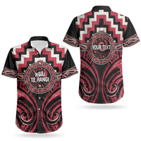 Aotearoa Ngai Te Rangi Personalised Couples Matching Off Shoulder Maxi Dress and Hawaiian Shirt Maori Iwi Poutama Puhoro Tattoo LT14 - Polynesian Pride