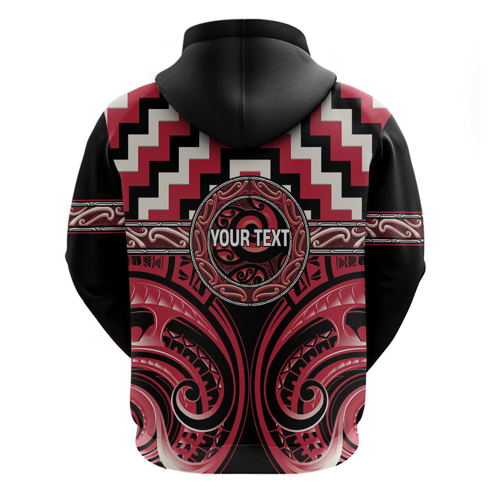 Aotearoa Ngai Te Rangi Personalised Zip Hoodie Maori Iwi Poutama Puhoro Tattoo LT14 - Polynesian Pride