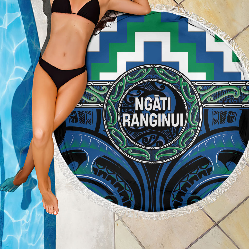 Aotearoa Ngati Ranginui Beach Blanket Maori Iwi Poutama Puhoro Tattoo LT14 - Polynesian Pride