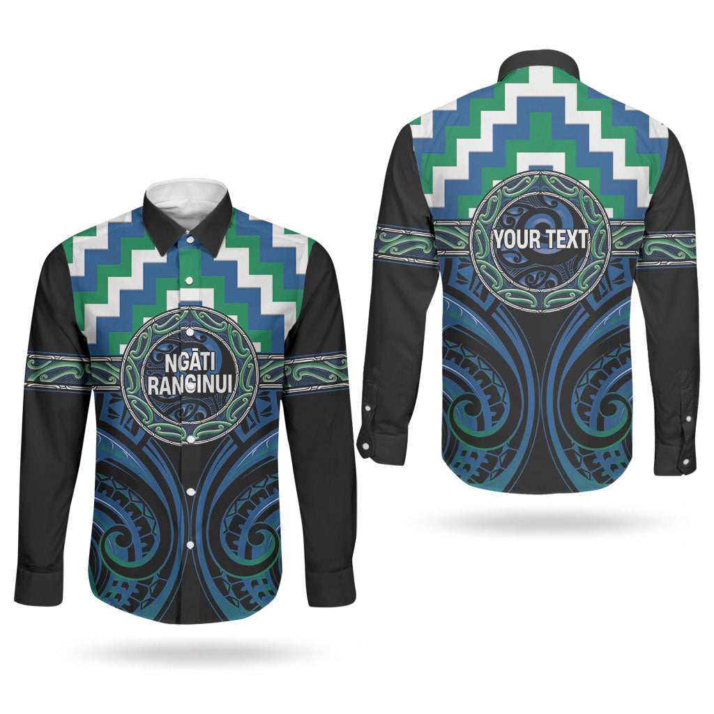 Aotearoa Ngati Ranginui Personalised Couples Matching Off Shoulder Short Dress and Long Sleeve Button Shirt Maori Iwi Poutama Puhoro Tattoo LT14 - Polynesian Pride