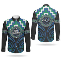 Aotearoa Ngati Ranginui Personalised Couples Matching Summer Maxi Dress and Long Sleeve Button Shirt Maori Iwi Poutama Puhoro Tattoo LT14 - Polynesian Pride