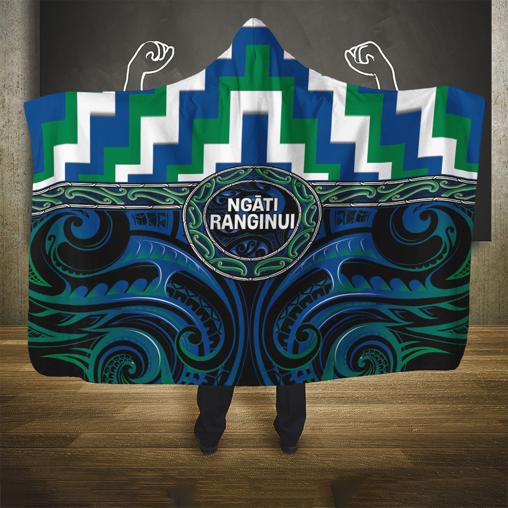 Aotearoa Ngati Ranginui Hooded Blanket Maori Iwi Poutama Puhoro Tattoo LT14 - Polynesian Pride