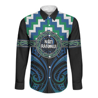 Aotearoa Ngati Ranginui Personalised Long Sleeve Button Shirt Maori Iwi Poutama Puhoro Tattoo LT14 Unisex Green - Polynesian Pride