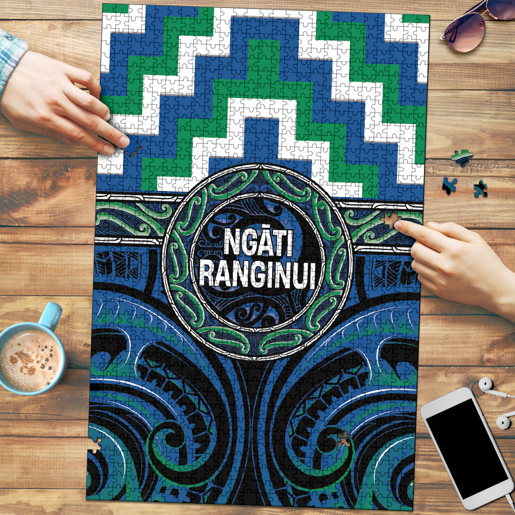 Aotearoa Ngati Ranginui Puzzle Maori Iwi Poutama Puhoro Tattoo LT14 Green - Polynesian Pride