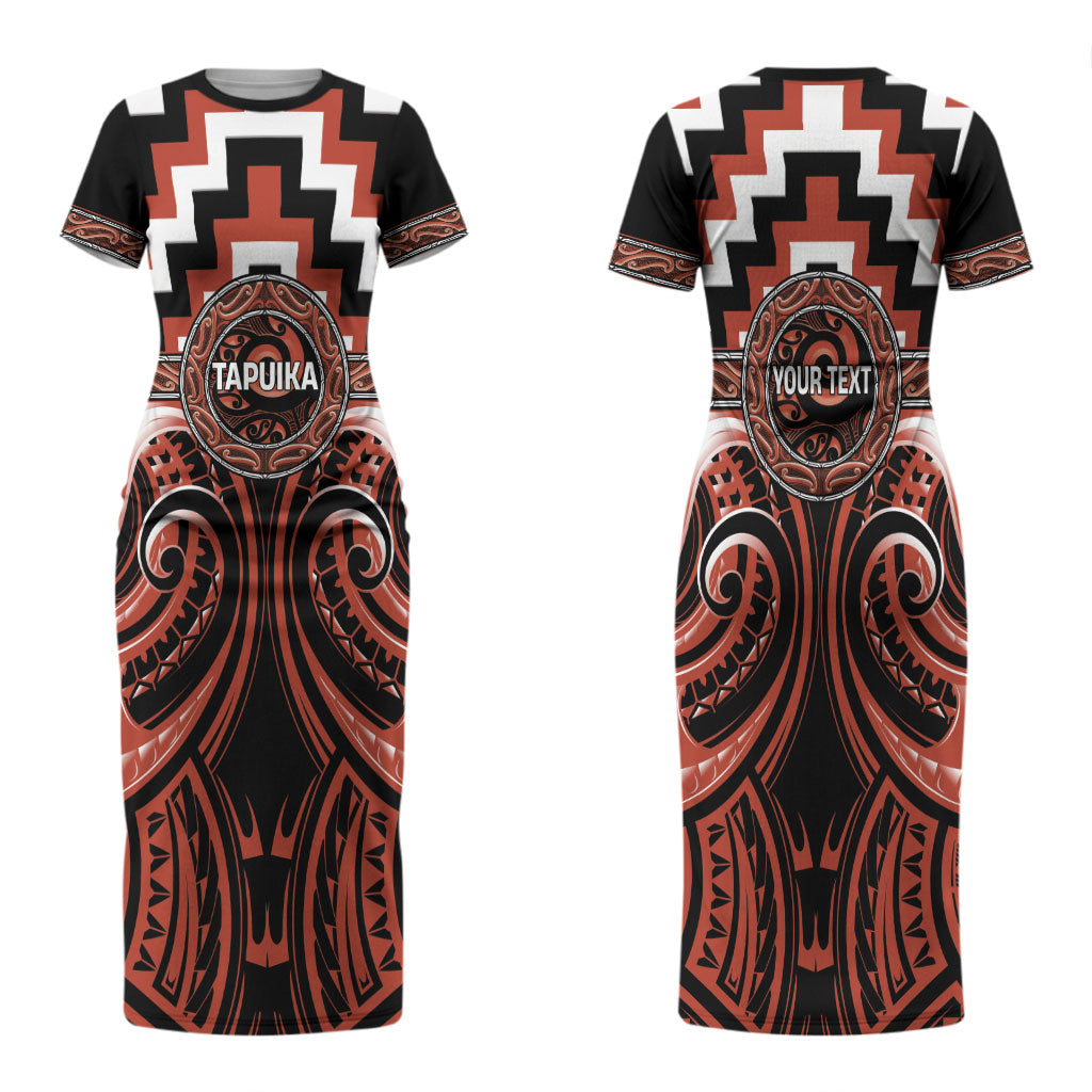 Aotearoa Tapuika Personalised Couples Matching Short Sleeve Bodycon Dress and Hawaiian Shirt Maori Iwi Poutama Puhoro Tattoo LT14 - Polynesian Pride