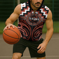 Aotearoa Tapuika Personalised Sleeveless Zip Hoodie Maori Iwi Poutama Puhoro Tattoo LT14 - Polynesian Pride