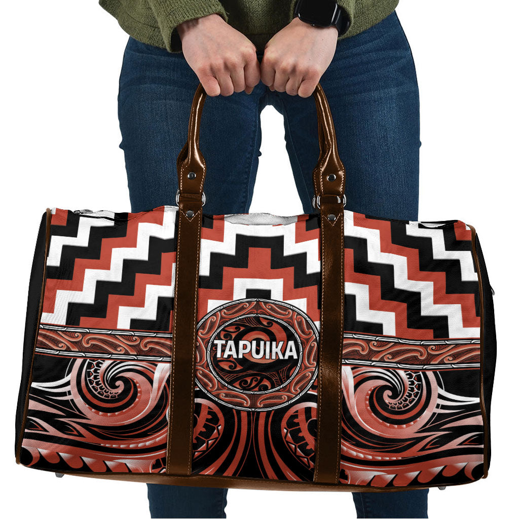 Aotearoa Tapuika Travel Bag Maori Iwi Poutama Puhoro Tattoo LT14 Red - Polynesian Pride